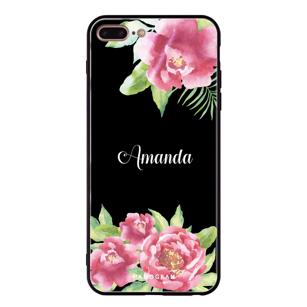 Watercolor Paeonia iPhone 8 Plus Glass Case