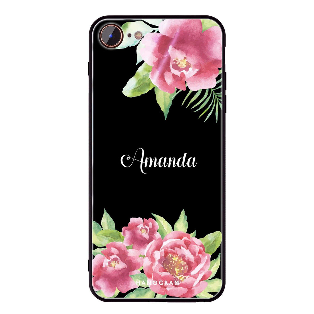 Watercolor Paeonia iPhone 8 Glass Case