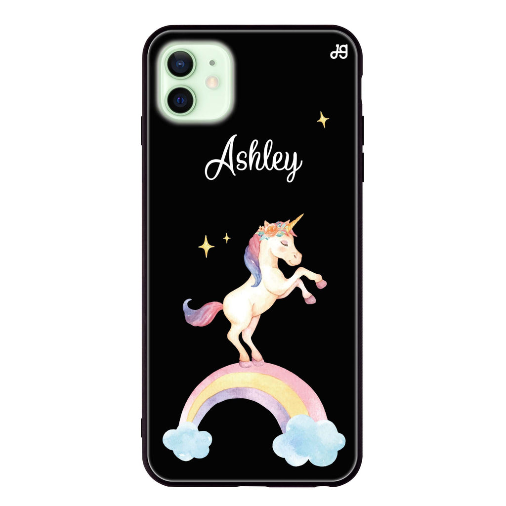 Rainbow Unicorn Unicorn iPhone 12 mini Glass Case