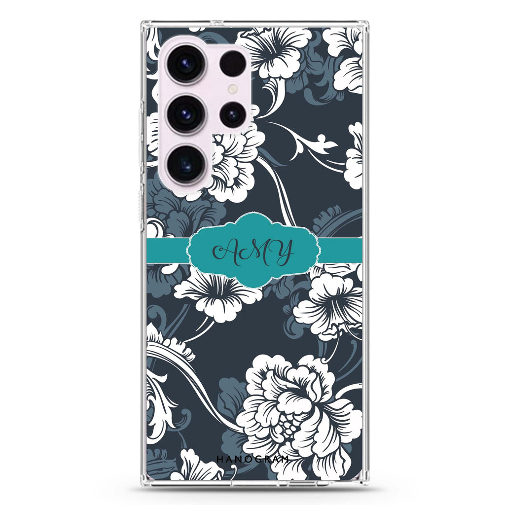 Ceramic Art personalized name Samsung Galaxy S26/S25/S24/S23/S22 Ultra ultra clear case, transparent design, main view