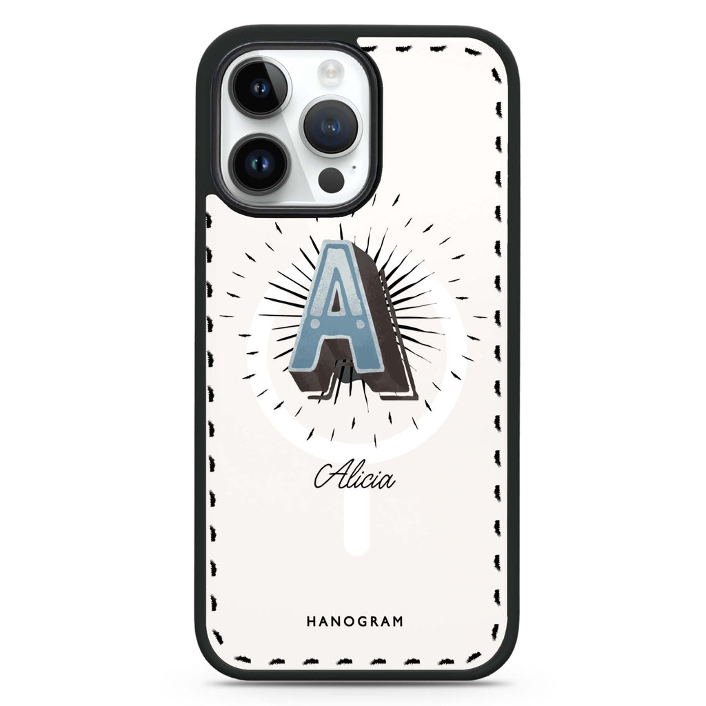 Artistic Monogram III MagSafe Compatible Impact Guard Bumper Case