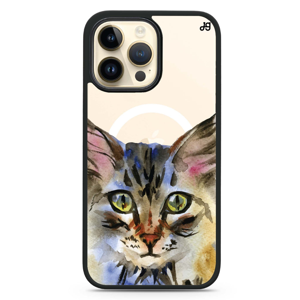 Watercolour Cat MagSafe Compatible Impact Guard Bumper Case