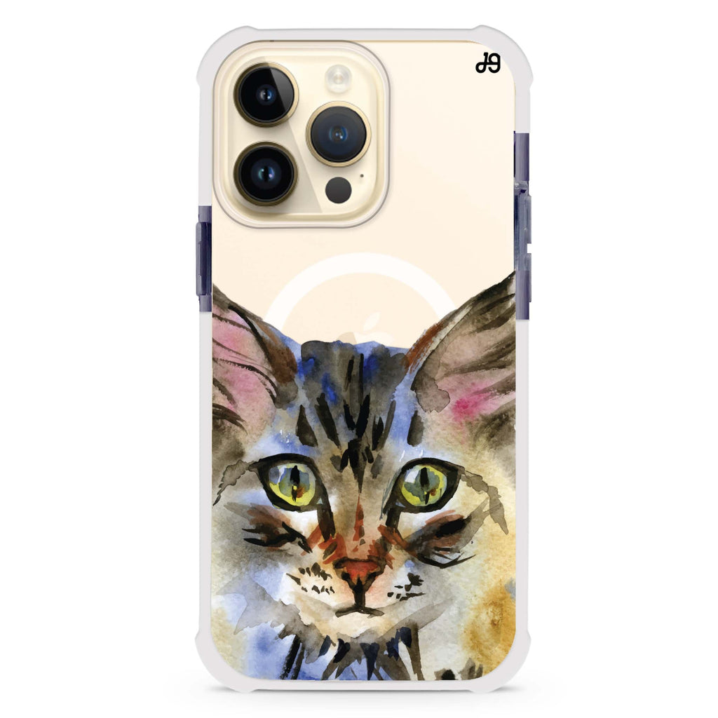 Watercolour Cat MagSafe Compatible Ultra Shockproof Case