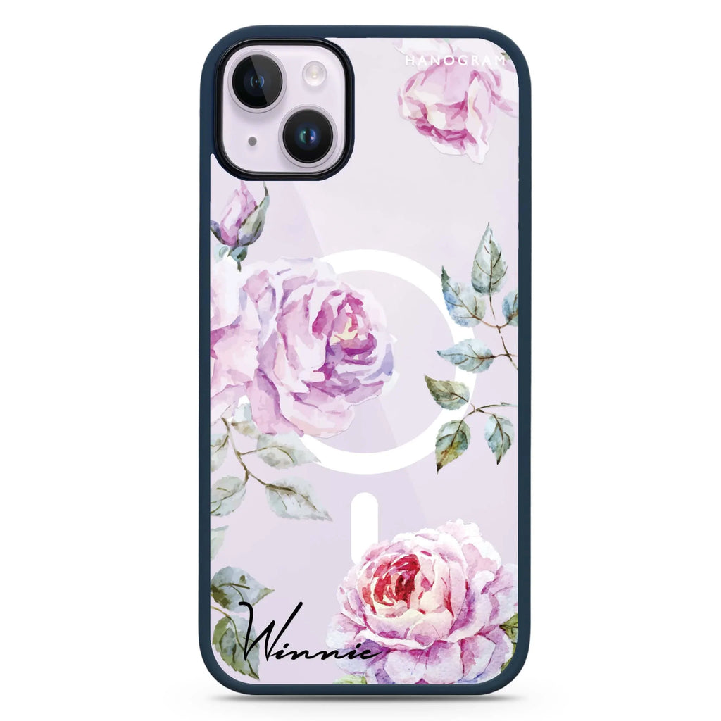 Classic Floral iPhone 14 Plus MagSafe Compatible Impact Guard Bumper Case