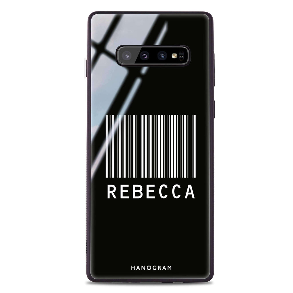 Barcode Samsung S10 Plus Glass Case