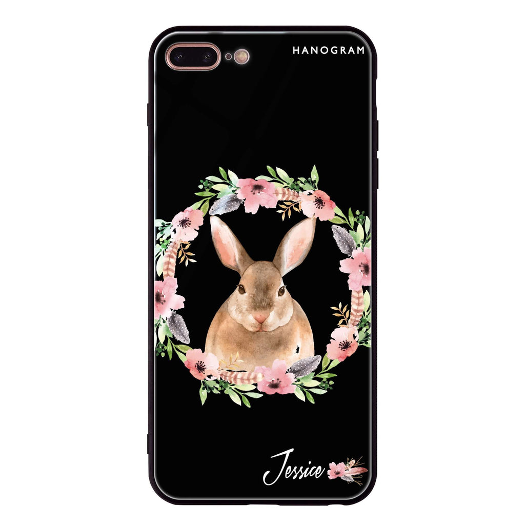 Floral Rabbit iPhone 8 Plus Glass Case