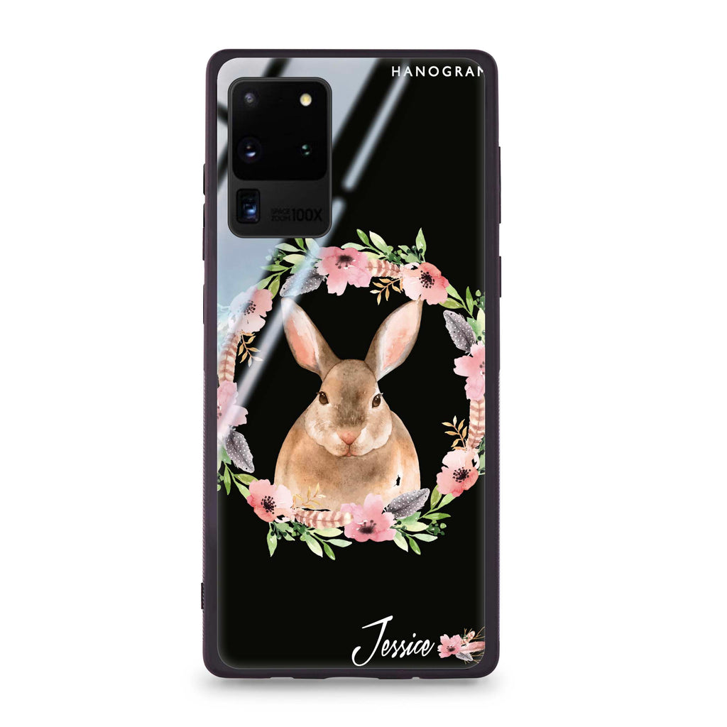 Floral Rabbit Samsung S20 Ultra Glass Case