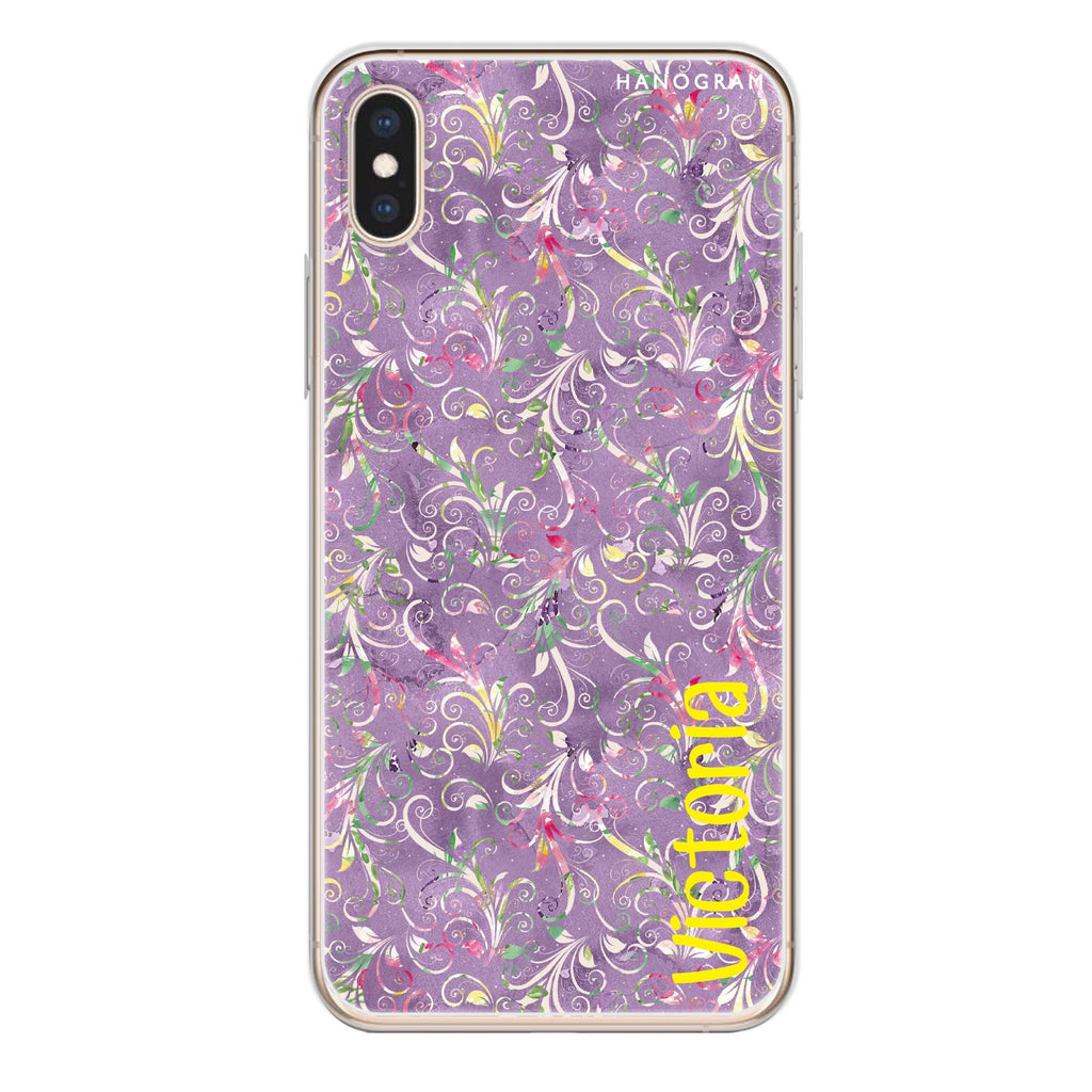 Curly Flowers iPhone X Ultra Clear Case