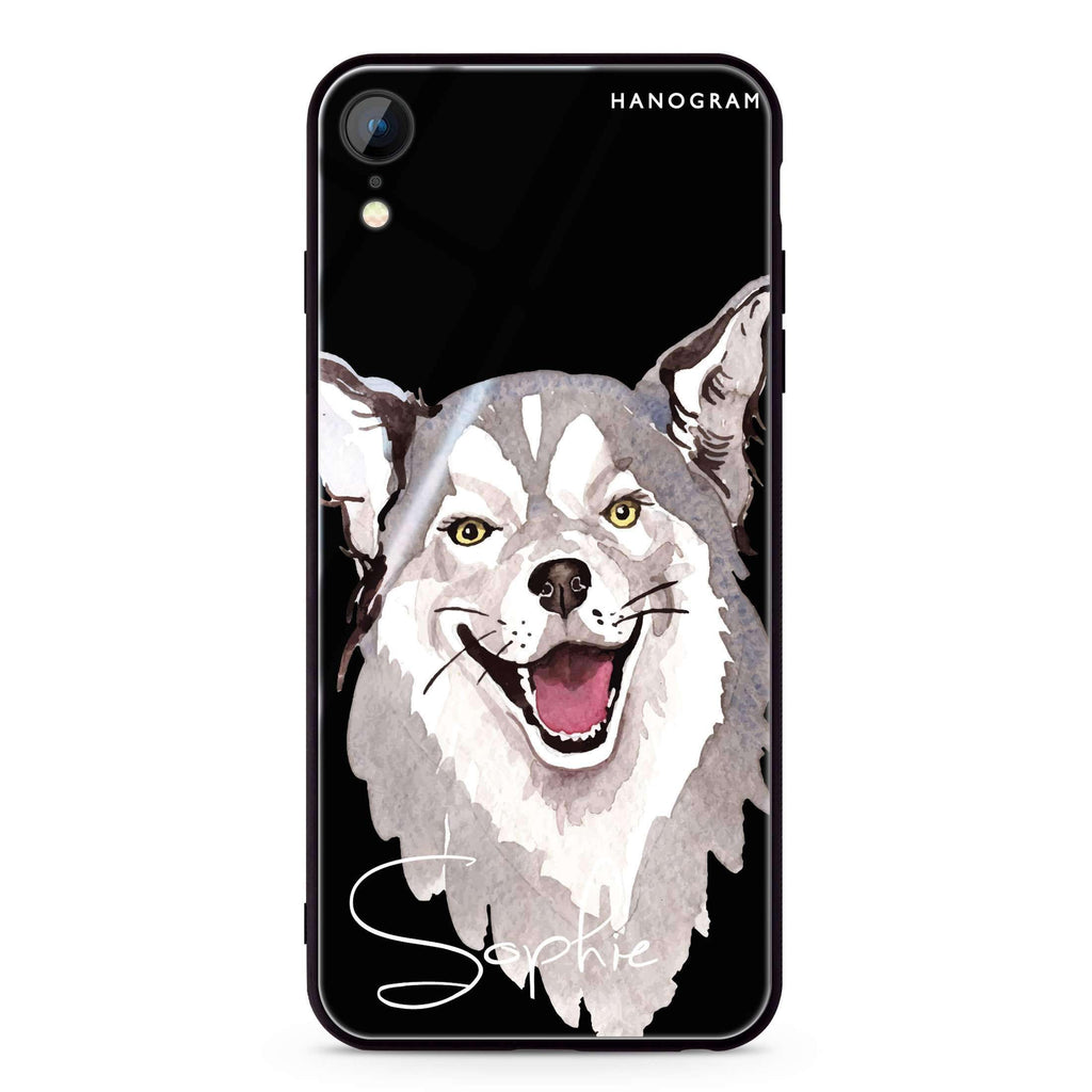 Border Collie iPhone XR Glass Case