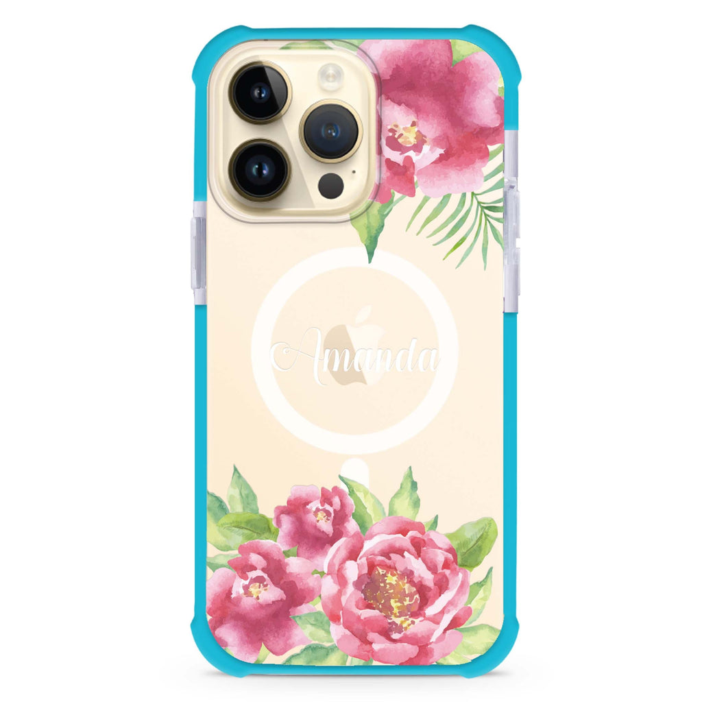 Watercolor Paeonia MagSafe Compatible Ultra Shockproof Case