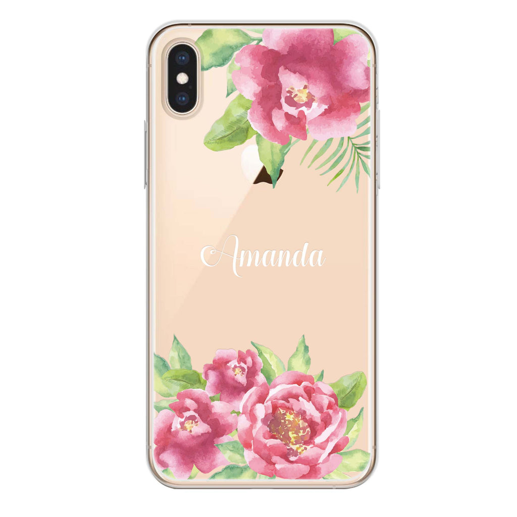 Watercolor Paeonia iPhone XS Max Ultra Clear Case