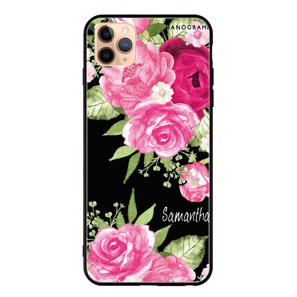 Watercolor Rose iPhone 11 Pro Max Glass Case
