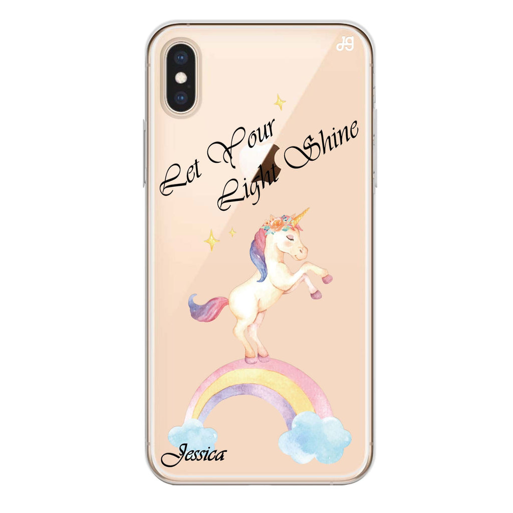 Rainbow Unicorn iPhone XS Ultra Clear Case