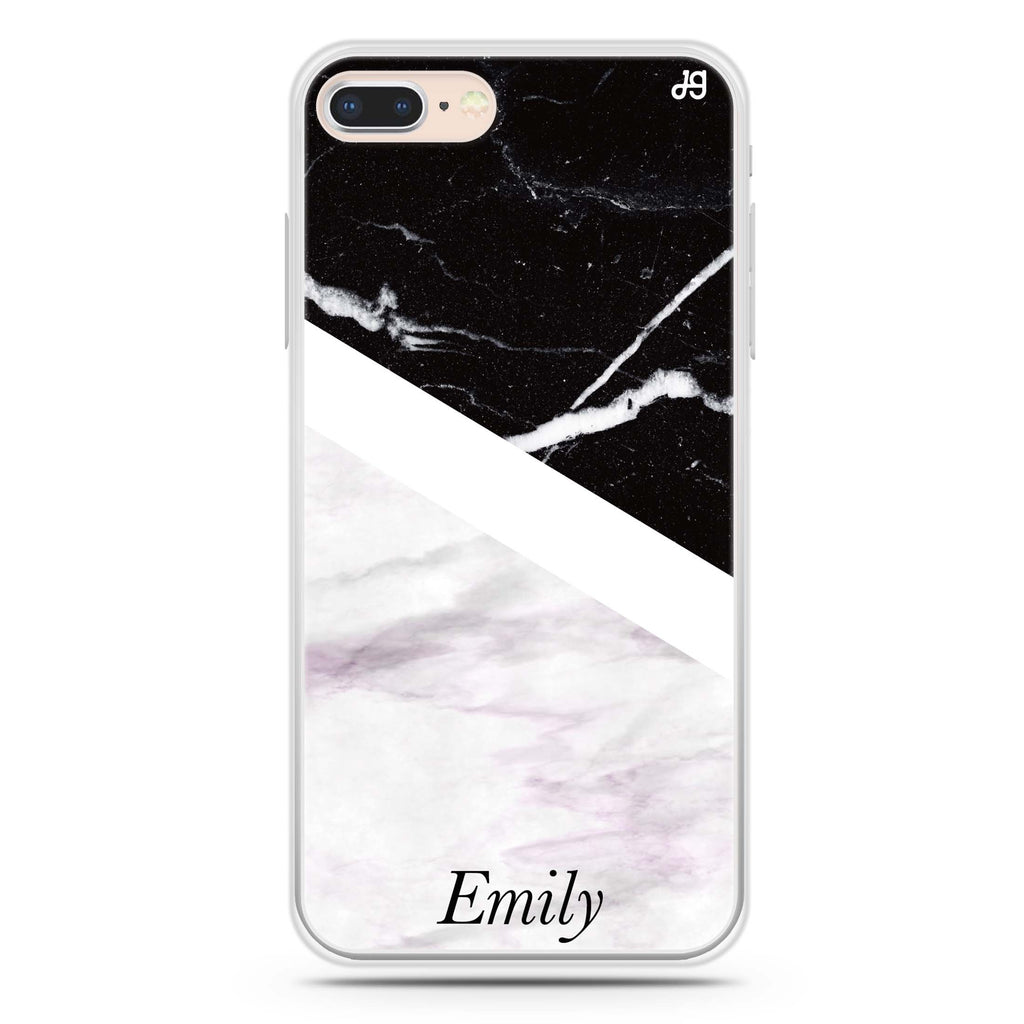 Black & White Marble iPhone 7 Plus Ultra Clear Case