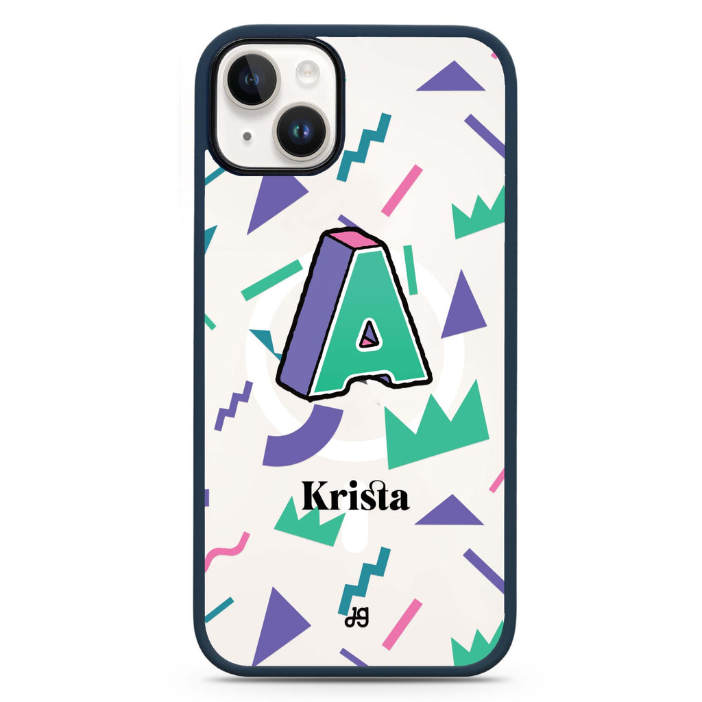 Inspired Monogram iPhone 14 Plus MagSafe Compatible Impact Guard Bumper Case