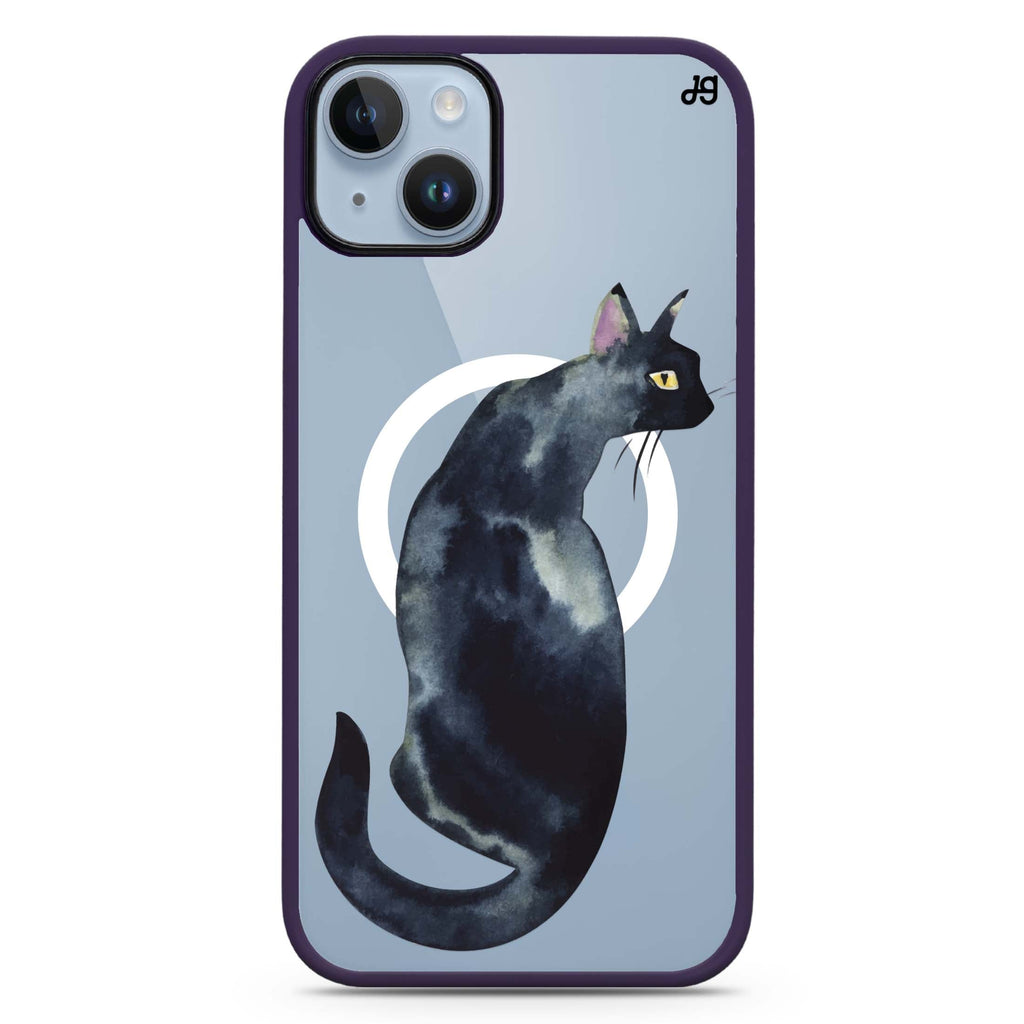 Watercolour Cat iPhone 14 Plus MagSafe Compatible Impact Guard Bumper Case