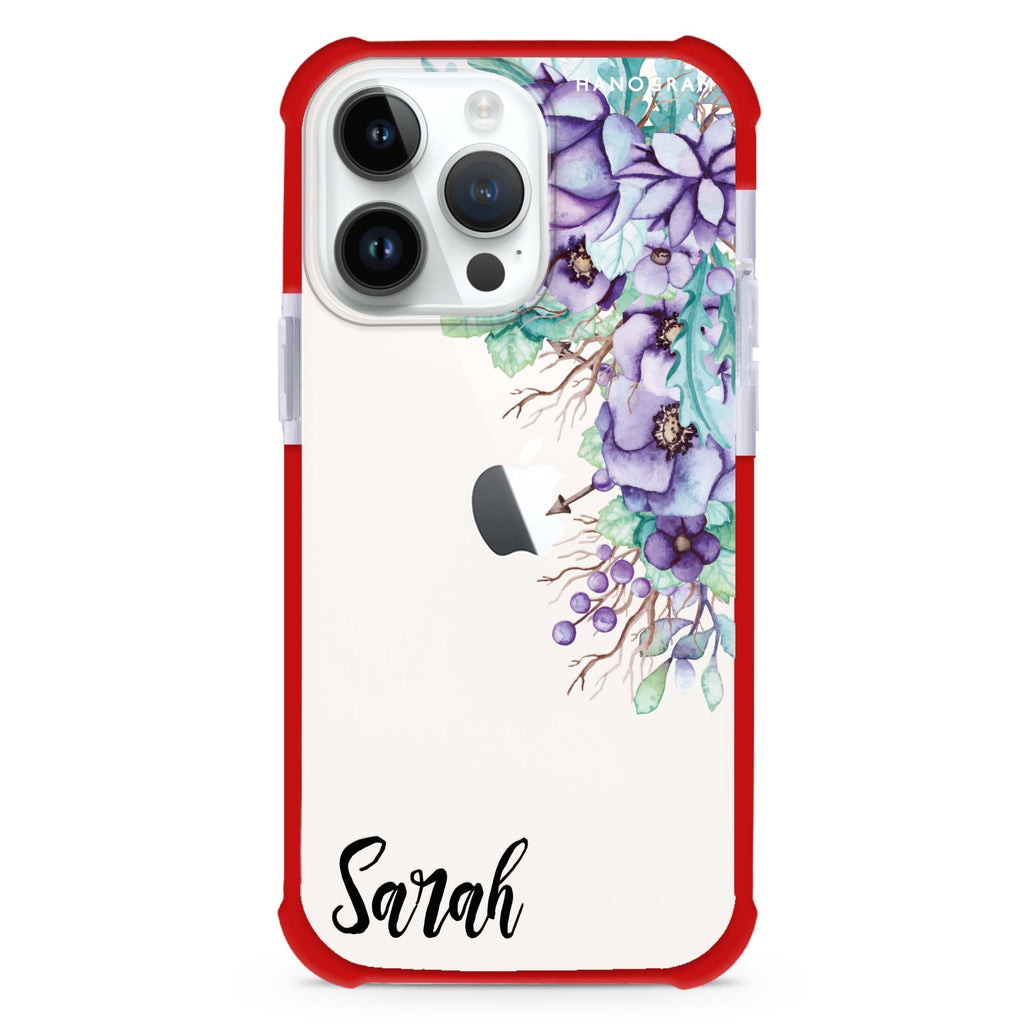 Purple Floral Ultra Shockproof Case