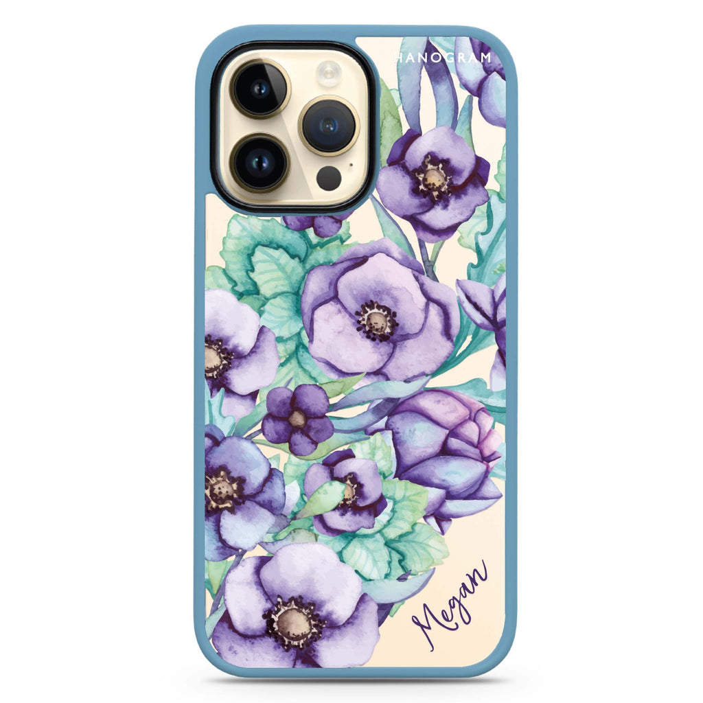 Purple Floral II Impact Guard Bumper Case