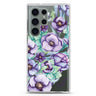 Purple Floral II personalized name Samsung Galaxy S26/S25/S24/S23/S22 Ultra ultra clear case, transparent design, main view