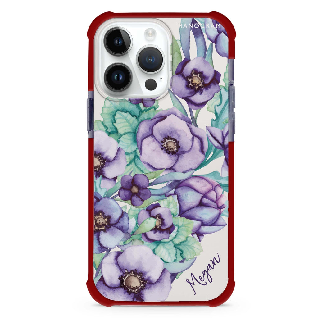Purple Floral II Ultra Shockproof Case