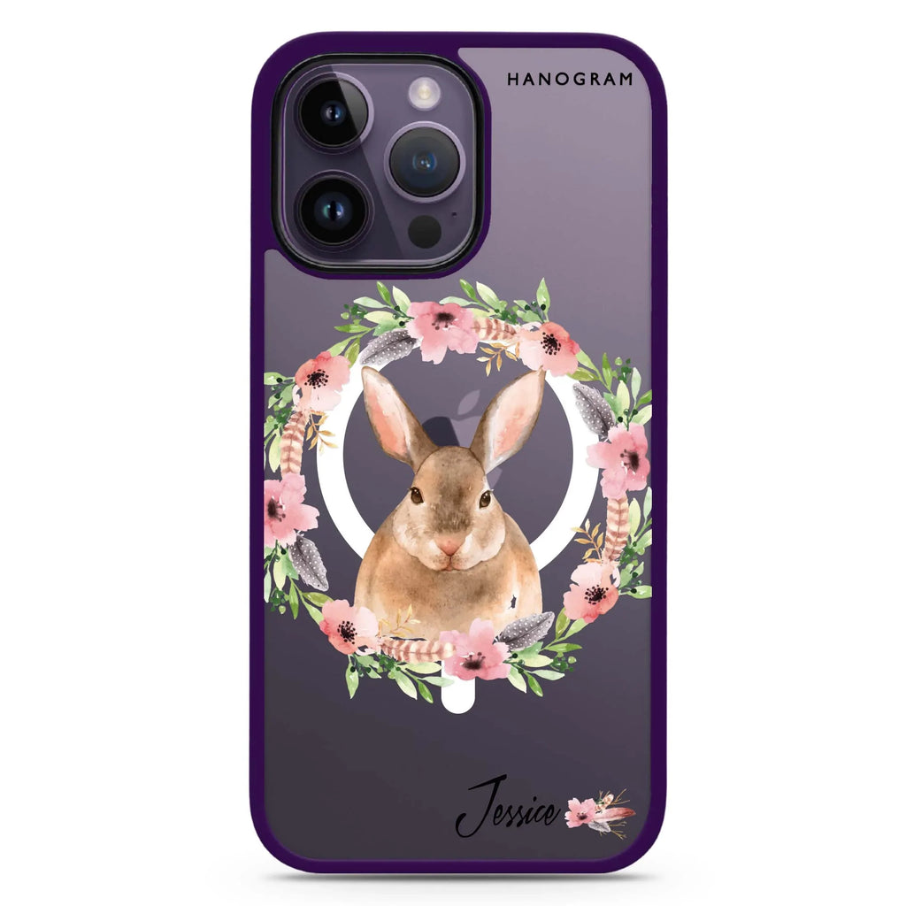 Floral Rabbit MagSafe Compatible Impact Guard Bumper Case