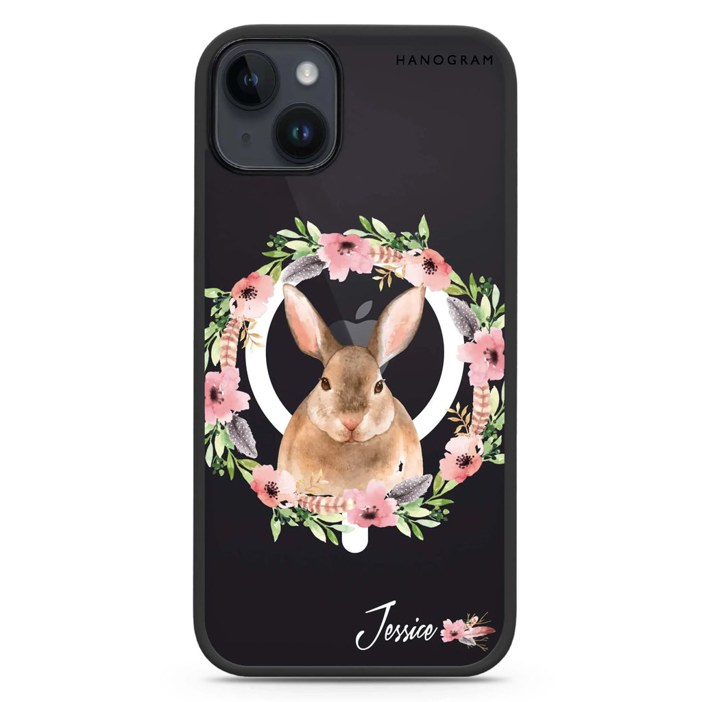 Floral Rabbit iPhone 14 Plus MagSafe Compatible Impact Guard Bumper Case