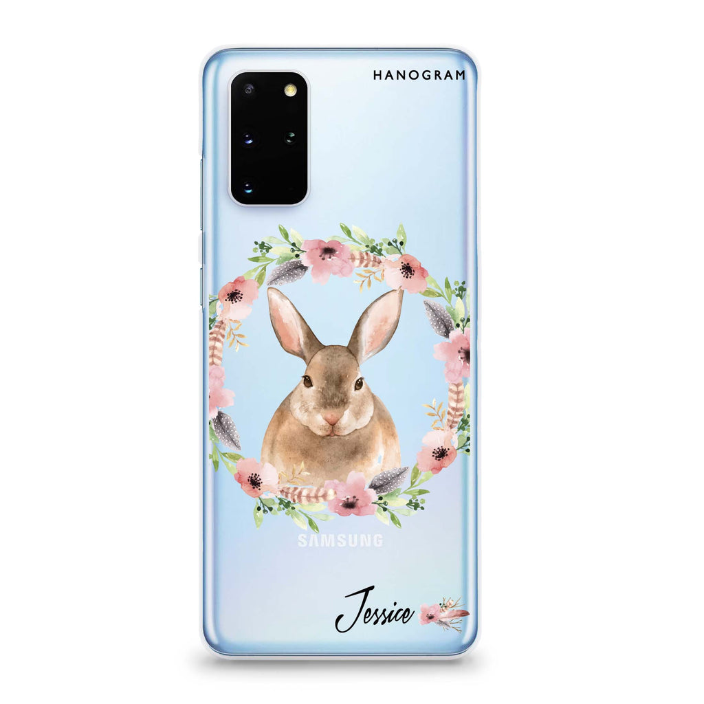Floral Rabbit Samsung S20 Soft Clear Case