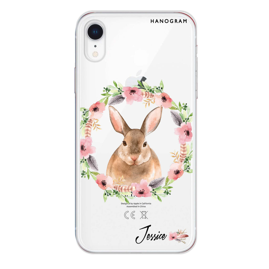 Floral Rabbit iPhone XR Ultra Clear Case