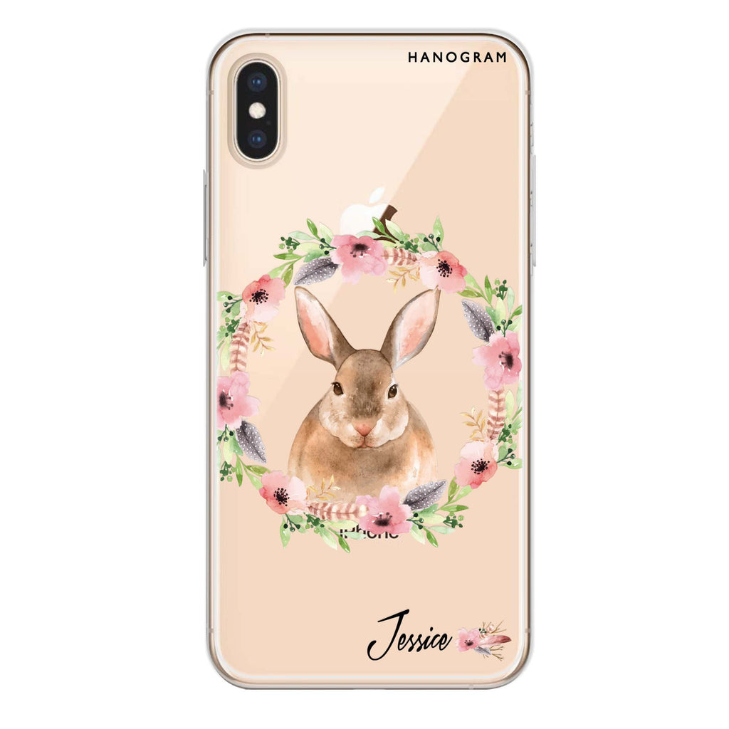 Floral Rabbit iPhone XS Ultra Clear Case