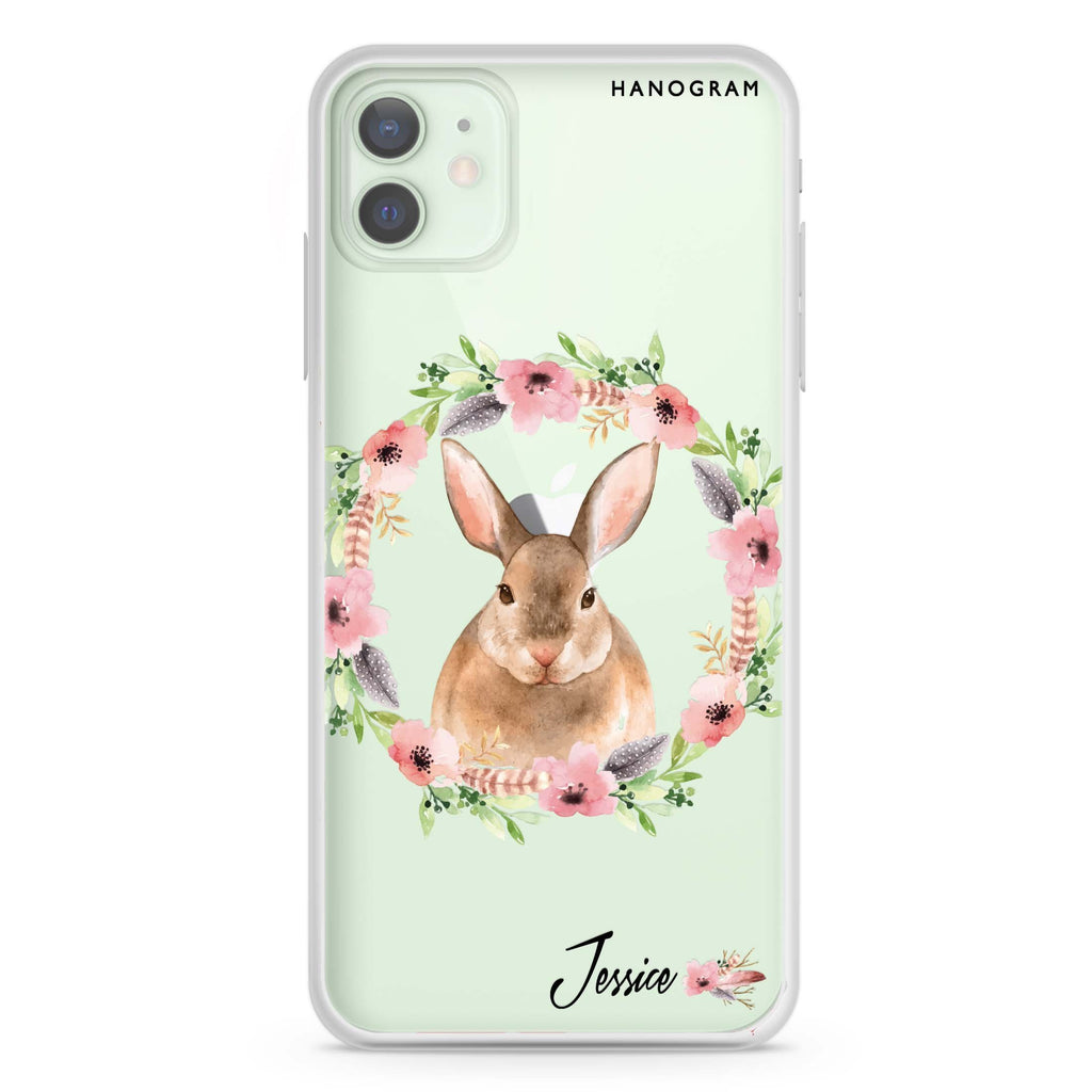 Floral Rabbit iPhone 12 mini Ultra Clear Case