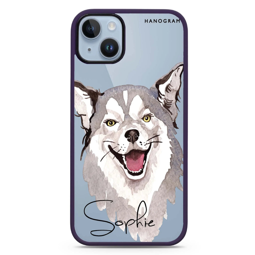 Border Collie iPhone 14 Plus MagSafe Compatible Impact Guard Bumper Case