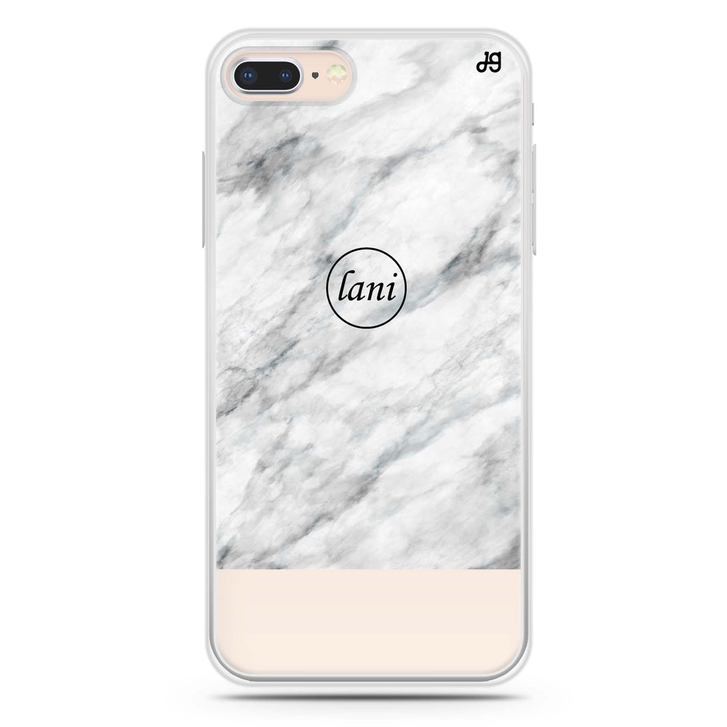 White Marble Transparent iPhone 8 Ultra Clear Case