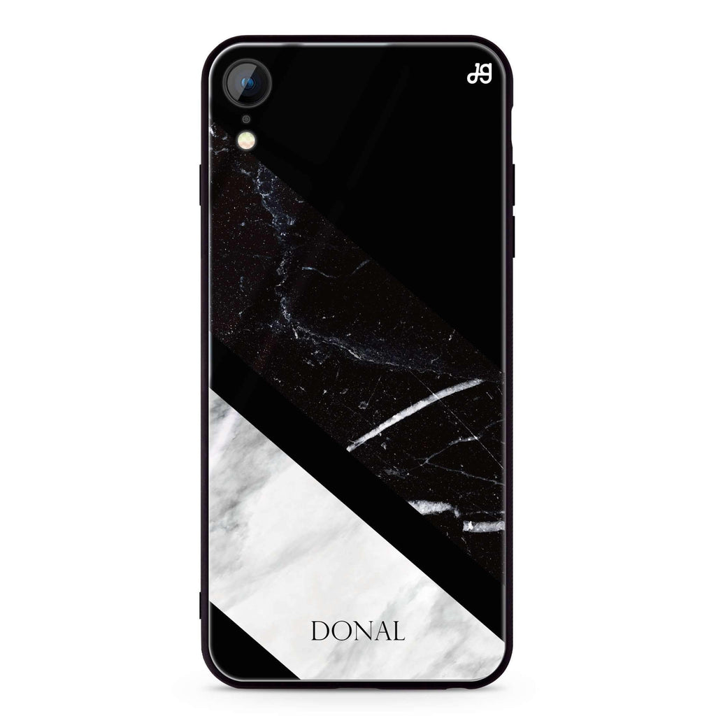 B & W iPhone XR Glass Case