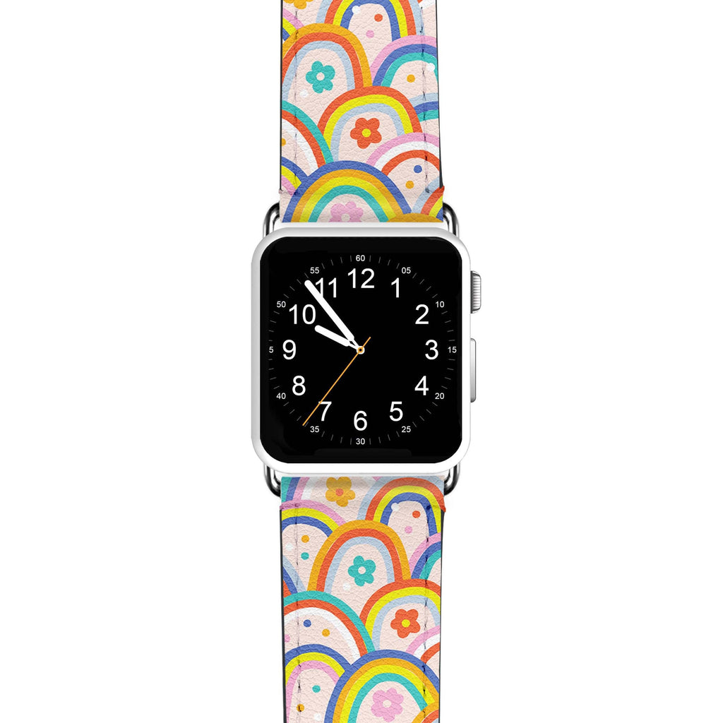 Colourful Rainbow Floral APPLE WATCH BANDS