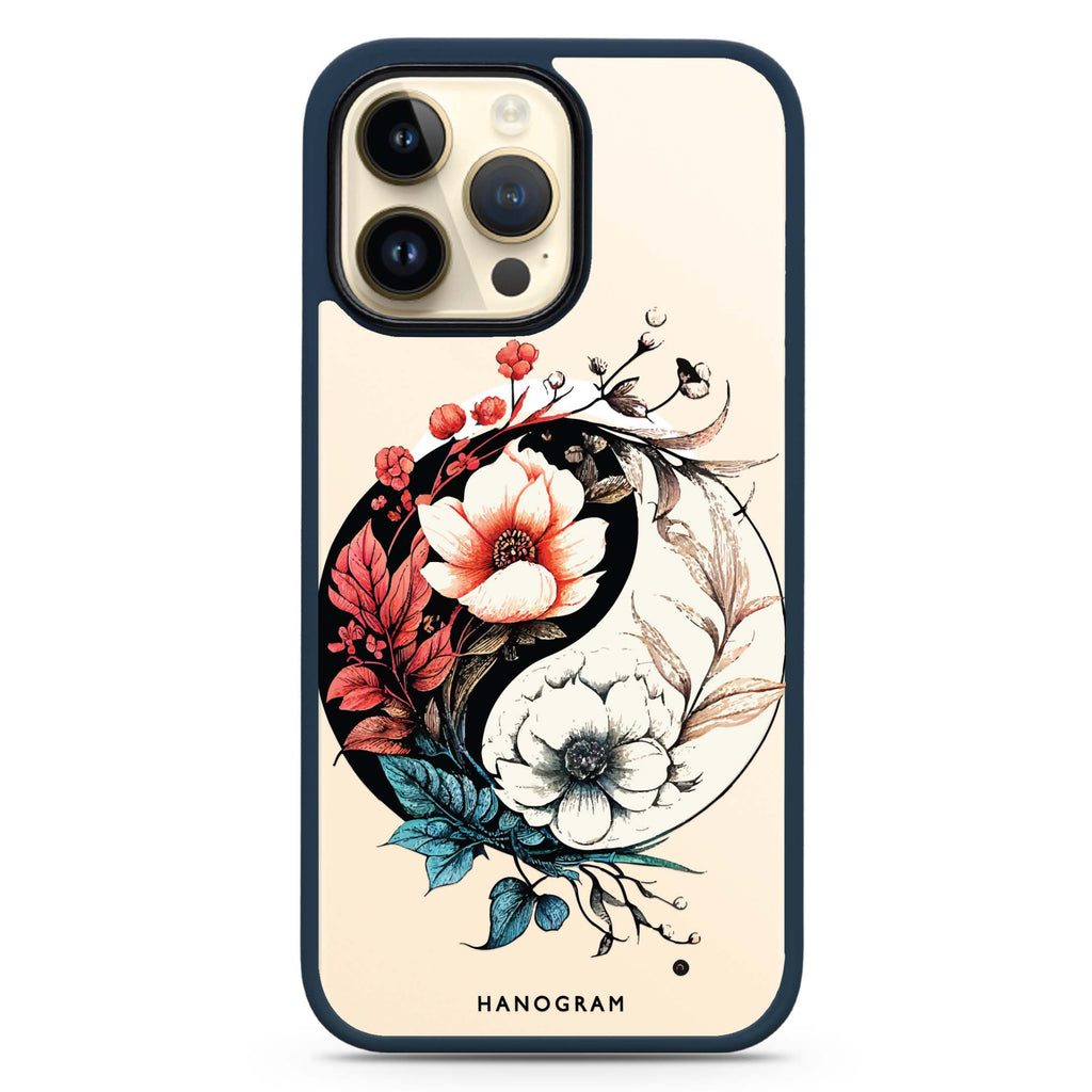 Pretty Floral & Tai Chi MagSafe Compatible Impact Guard Bumper Case