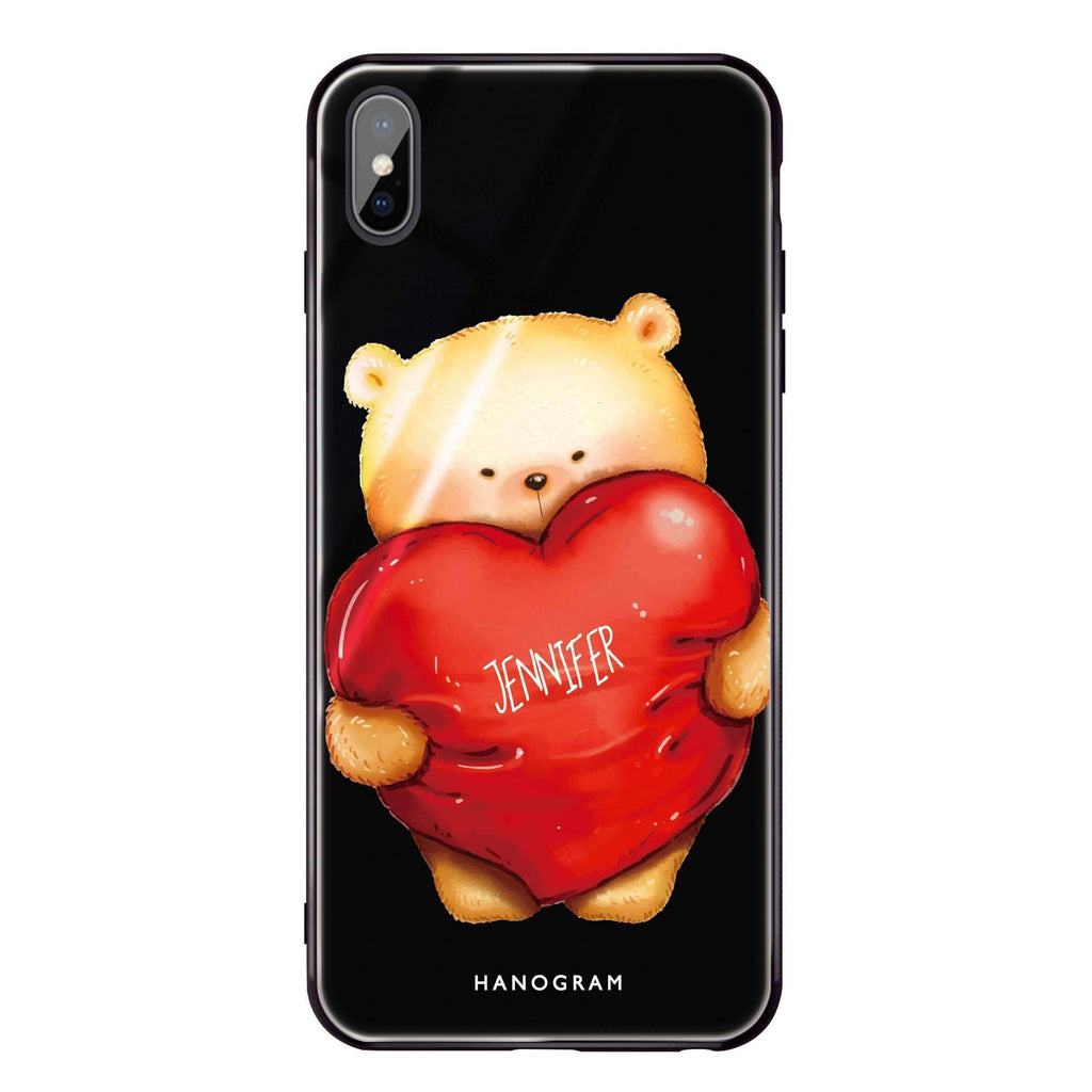 Bear Hug iPhone XS Max Glass Case