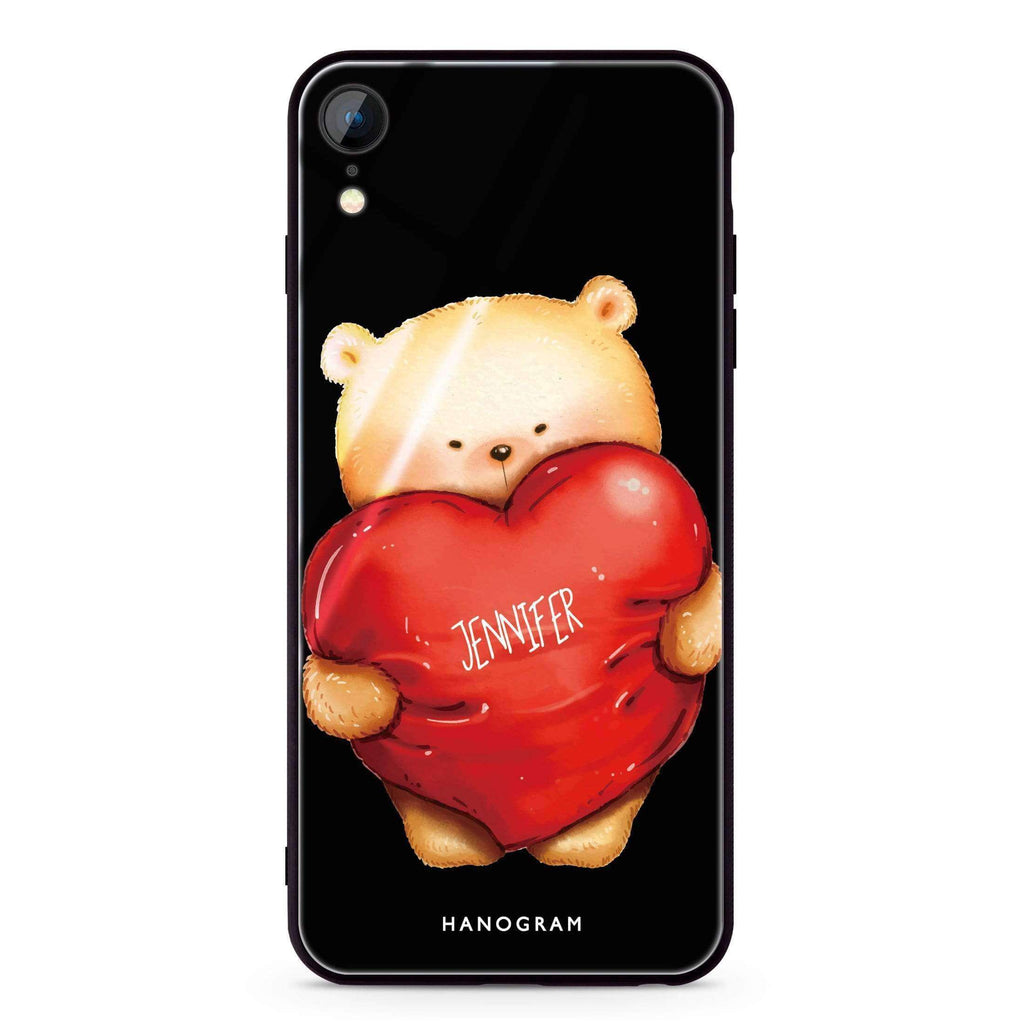 Bear Hug iPhone XR Glass Case