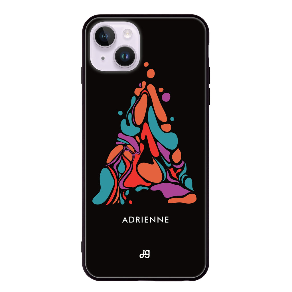 Marble Monogram iPhone 14 Plus Glass Case