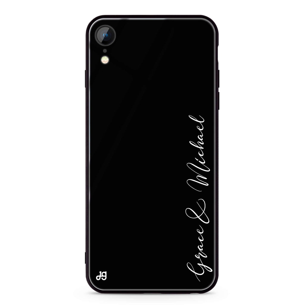 Handwritten You And Me iPhone XR Glass Case