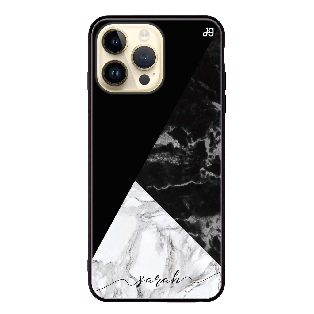 Black And White Marble Glass Case