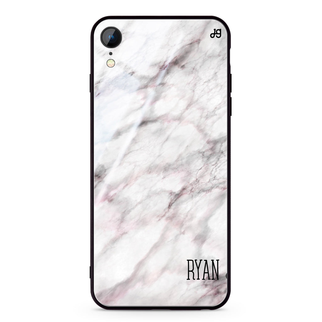 White Marble iPhone XR Glass Case
