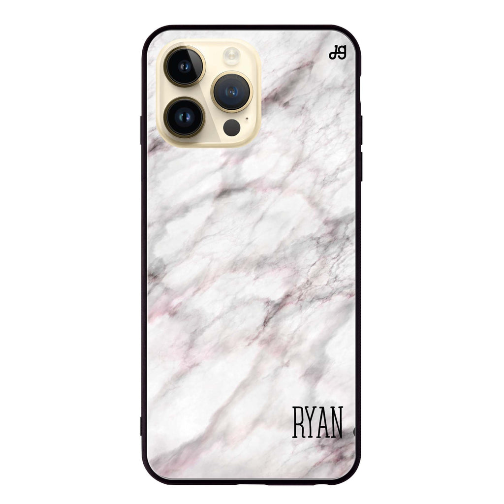 White Marble iPhone 13 Pro Max Glass Case