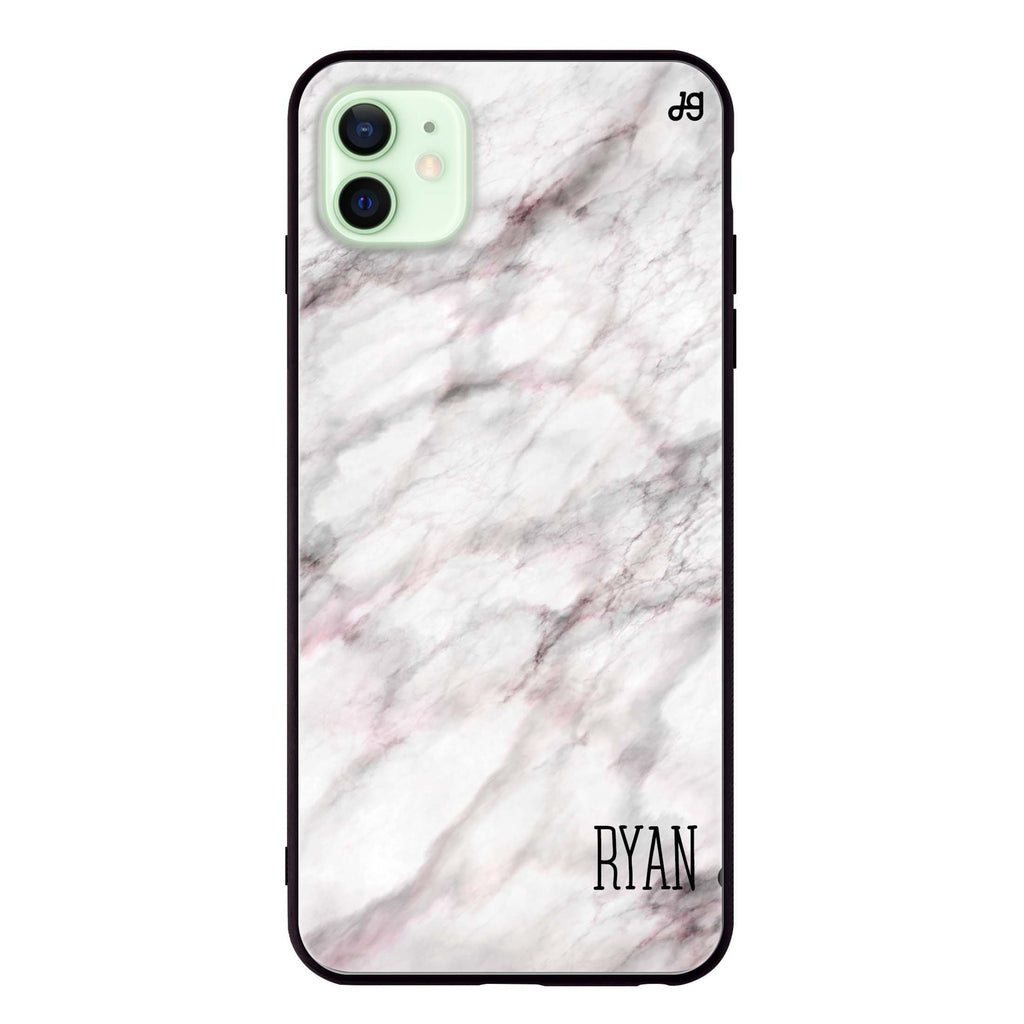 White Marble iPhone 12 mini Glass Case