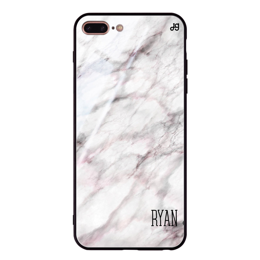 White Marble iPhone 8 Plus Glass Case