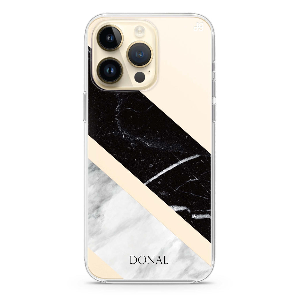 B & W Marble iPhone 13 Pro Max Ultra Clear Case