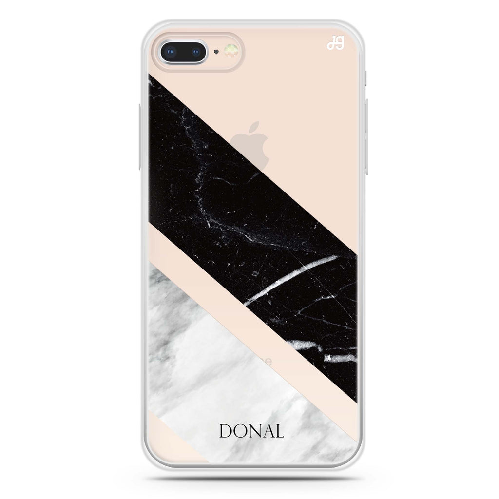 B & W Marble iPhone 8 Ultra Clear Case