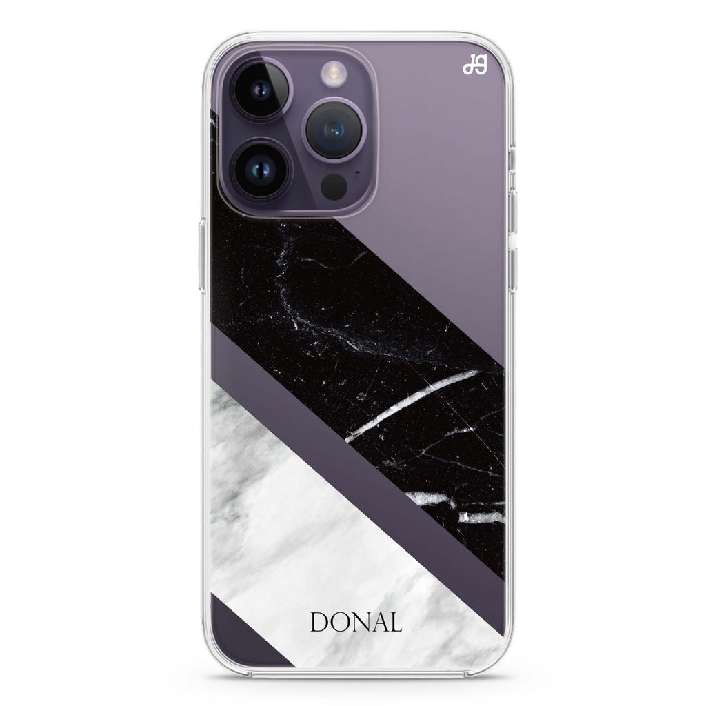 B & W Marble iPhone 13 Pro Max Ultra Clear Case