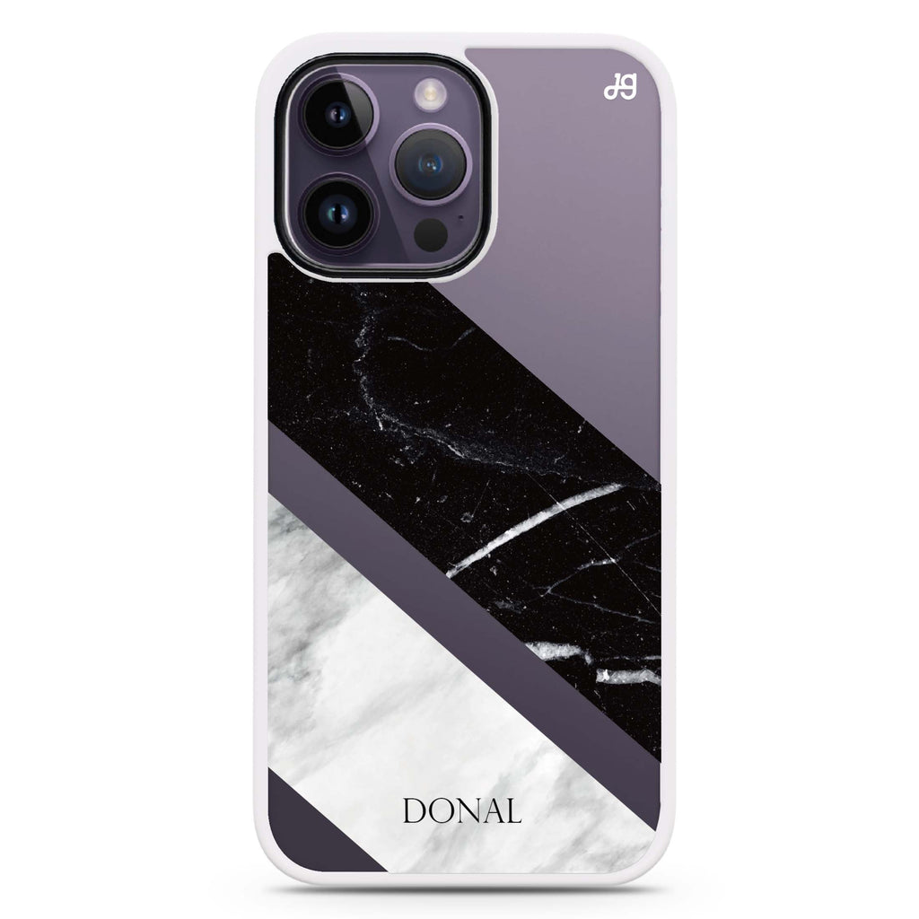 B & W Marble Impact Guard Bumper Case