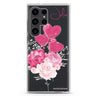 Sweet Heart with personalized name Samsung Galaxy S26/S25/S24/S23/S22 Ultra ultra clear case, transparent design, main view