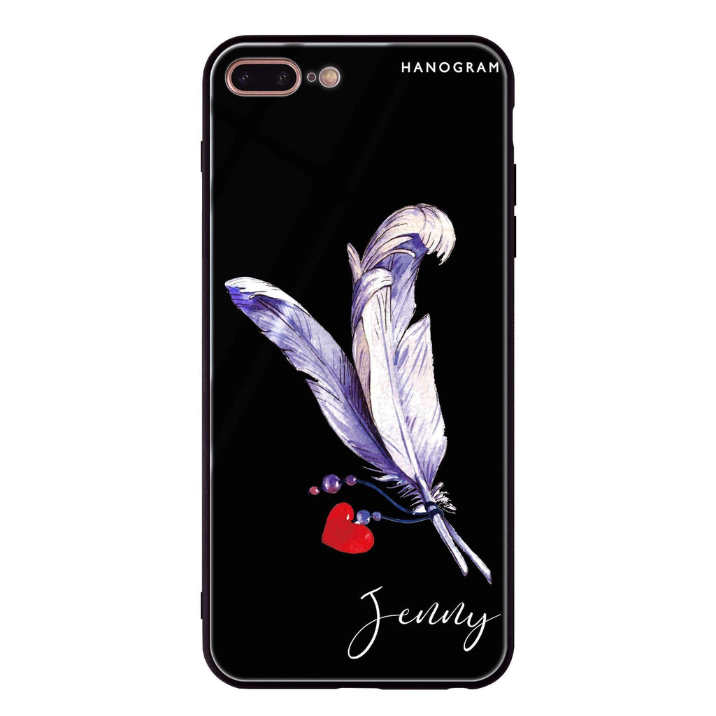 Feather Love iPhone 8 Plus Glass Case